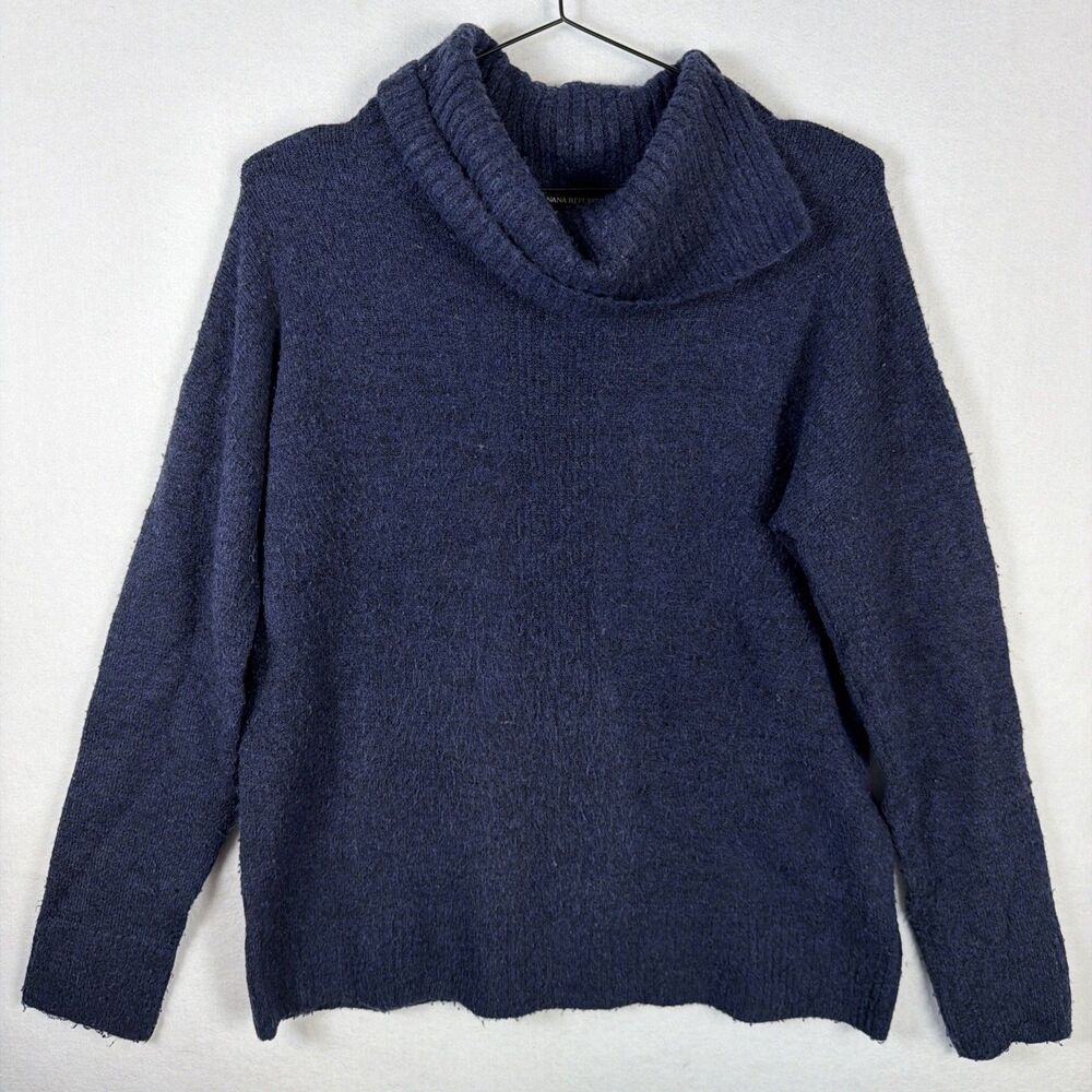 Banana Republic Womens Size XS Navy Blue Sweater Knit Long Sleeve Pullover Soft